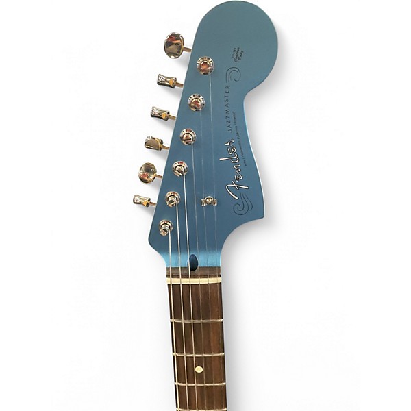 Used Fender FSR Hybrid II Jazzmaster Metallic Blue Solid Body Electric Guitar