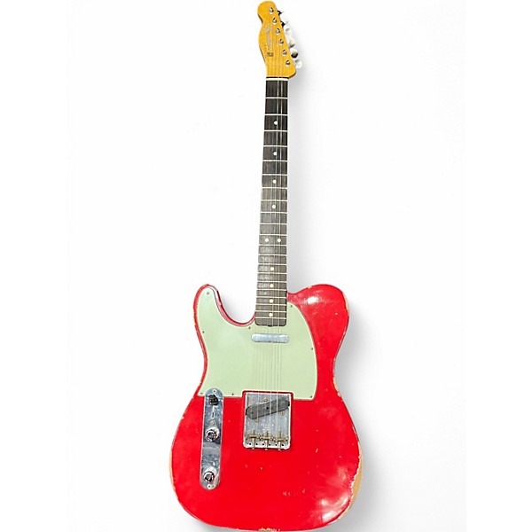 Used 2017 Fender CUSTOM SHOP 1963 TELECASTER RELIC LH Dakota Red Electric Guitar,Specials : American Fashion Style Bags On Sale