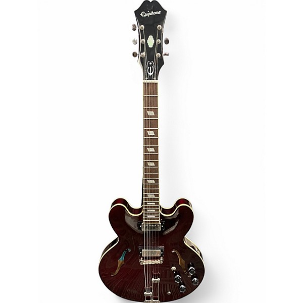 Used Epiphone Riviera RED Hollow Body Electric Guitar,Specials : American Fashion Style Bags On Sale