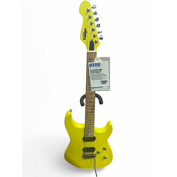 Used Vintage V6M24 YELLOW Solid Body Electric Guitar