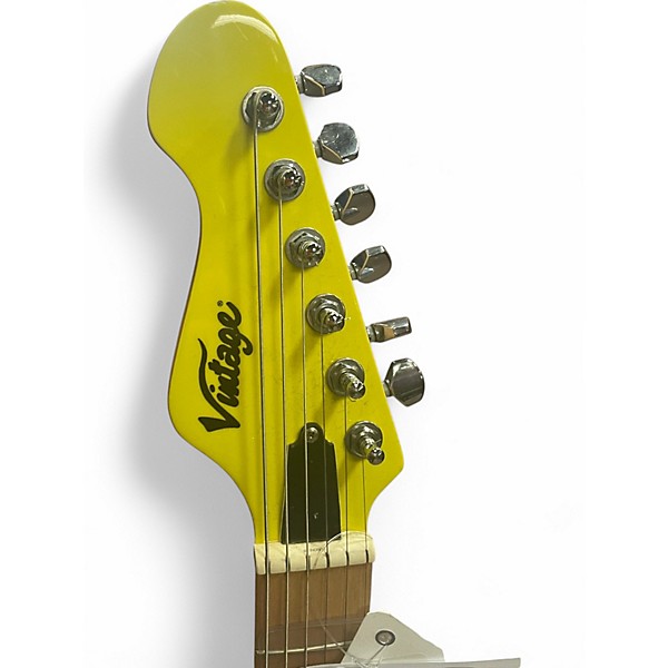 Used Vintage V6M24 YELLOW Solid Body Electric Guitar