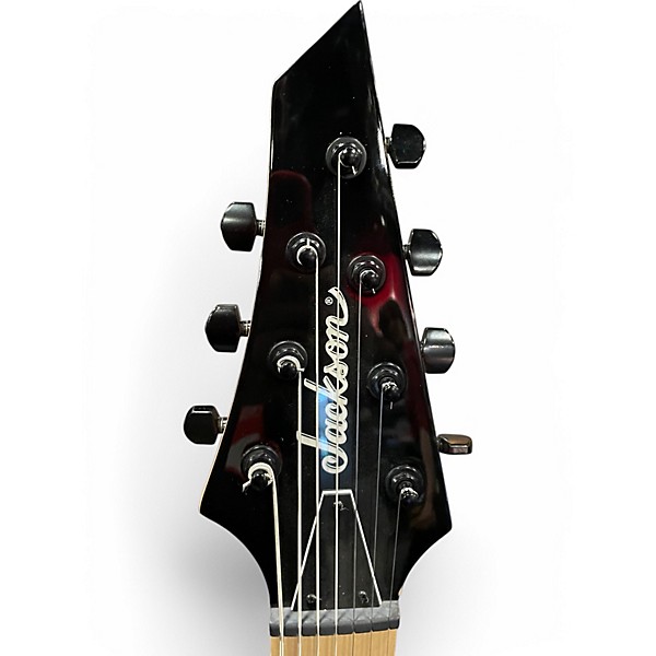 Used Jackson JS22-7 Dinky 7 String Black Solid Body Electric Guitar