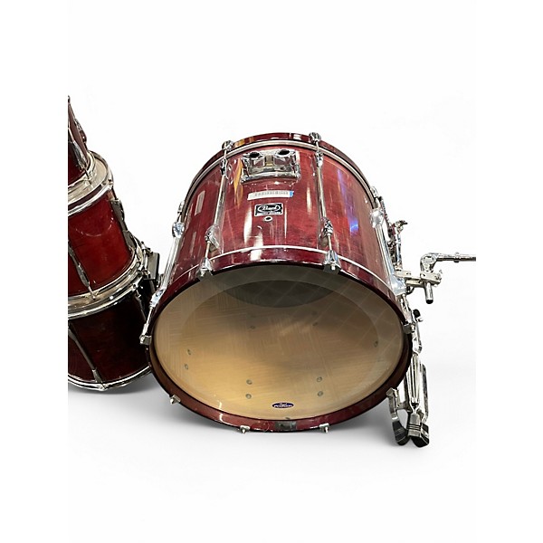Used Pearl 5 Piece Export Wine Red Drum Kit