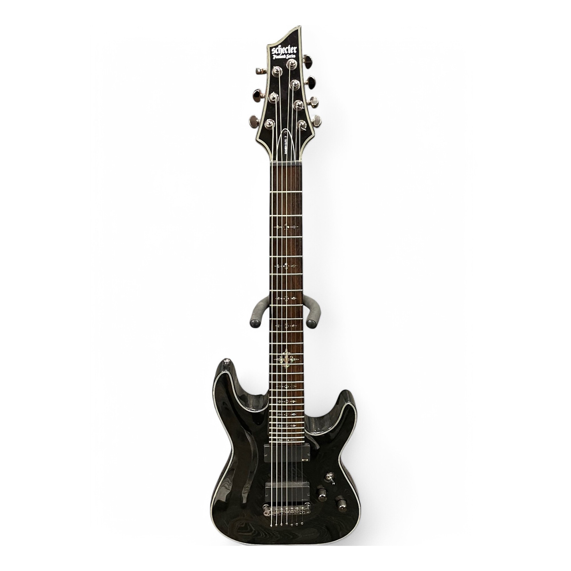 Used Schecter Guitar Research Damien Elite 7 black Sparkle