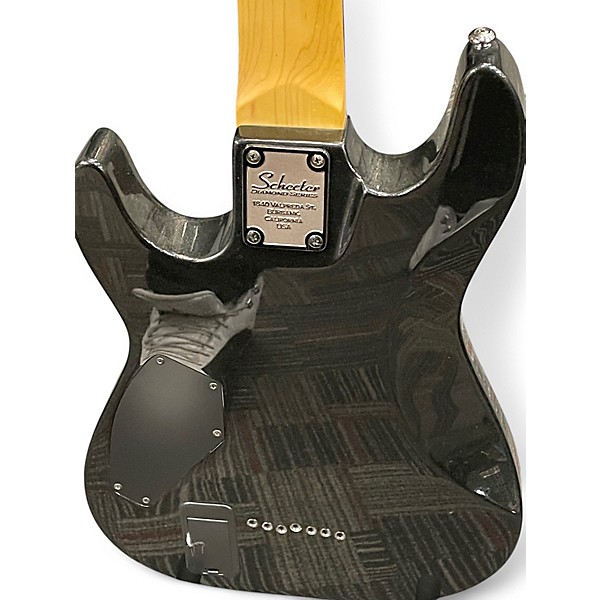 Used Schecter Guitar Research Damien Elite 7 black Sparkle Solid Body Electric Guitar