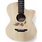 Used Luna WOODLAND BAMBOO GRAND CONCERT Natural Acoustic Electric Guitar