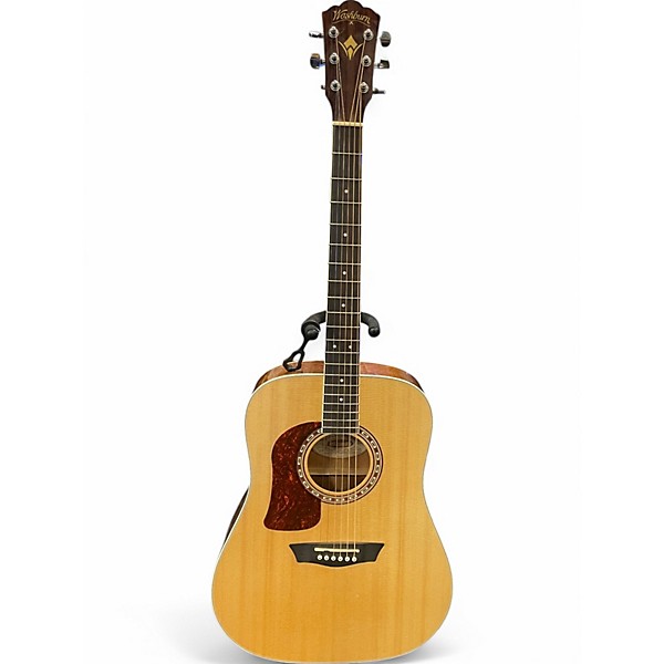 Used Washburn hd10slh-0 Natural Acoustic Guitar