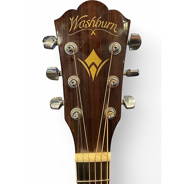 Used Washburn hd10slh-0 Natural Acoustic Guitar