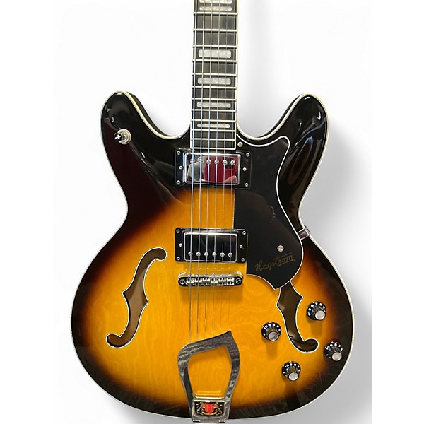 Used Hagstrom Viking Vintage Sunburst Hollow Body Electric Guitar