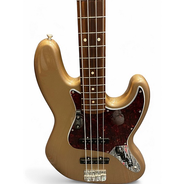Used Fender Vintera 60s Jazz Bass Gold Electric Bass Guitar