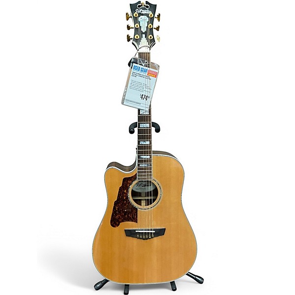 Used D'Angelico EXD500L Natural Acoustic Electric Guitar
