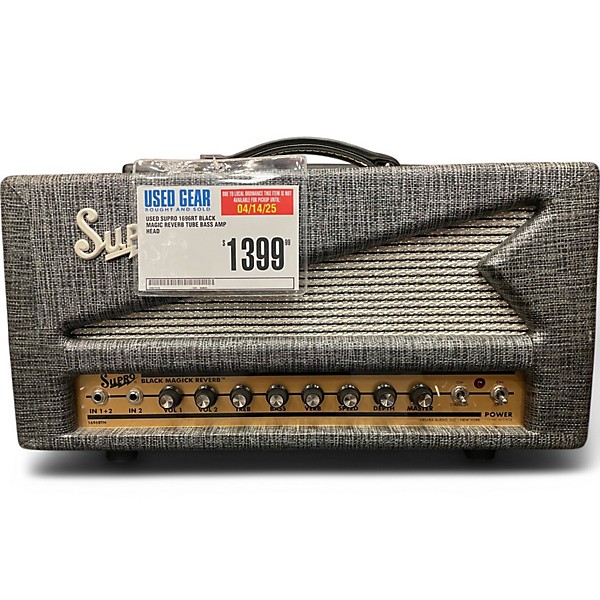 Used Supro 1696RT BLACK MAGIC REVERB Tube Bass Amp Head