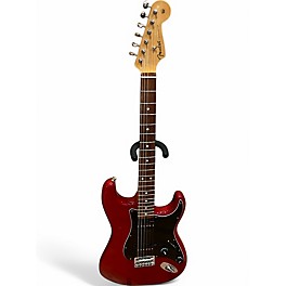 Used Fender NOVENTA STRATOCASTER Crimson Red Trans Solid Body Electric Guitar