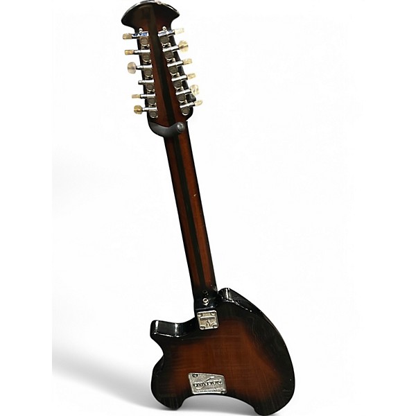 Vintage 1970s Ovation Deacon 12-String Sunburst Solid Body Electric Guitar
