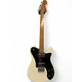 Used 2019 Squier Classic Vibe 70s Telecaster Deluxe Classic White Solid Body Electric Guitar