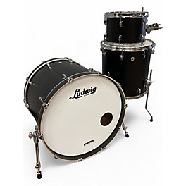 Used Ludwig 3 Piece NeuSonic velvet black Drum Kit