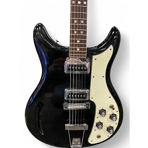 Vintage 1960s Kustom K200 Guitar Black Hollow Body Electric Guitar