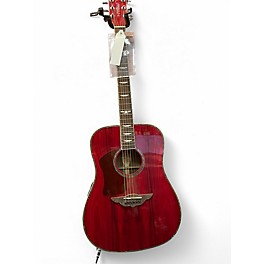 Used Keith Urban American Vintage dreadnought transparent red Acoustic Guitar