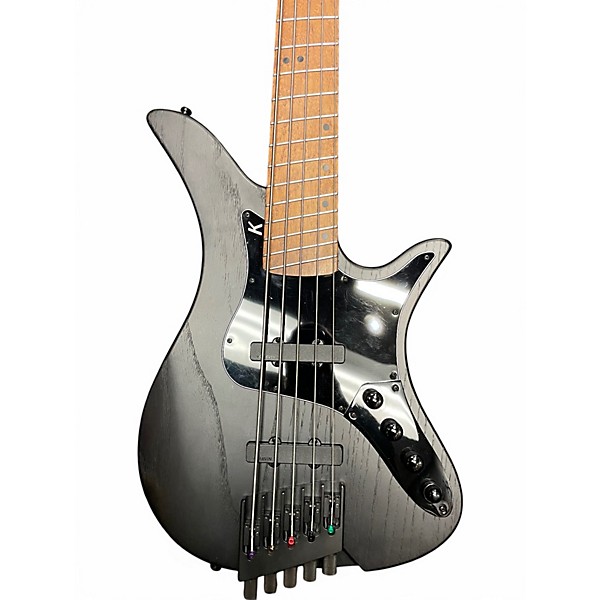 Used Kiesel TBM5 Blacked Out Ash Electric Bass Guitar