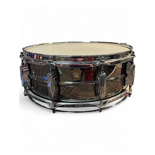 Used Ludwig 5.5X14.5 Black Beauty Snare CHROME OVER BRASS Drum