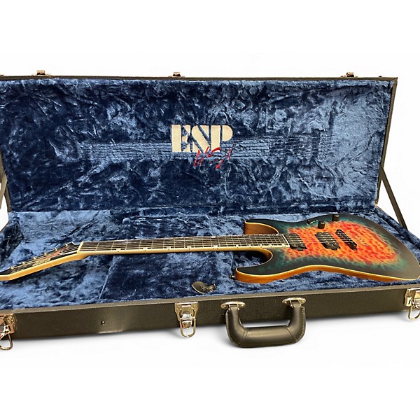 Used 2023 ESP M-II NTB USA BLUE ROSE Solid Body Electric Guitar