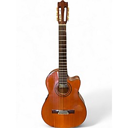 Used Galvador Ibanez GA60-SCE Natural Classical Acoustic Electric Guitar