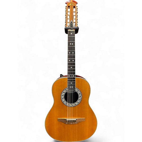 Used Ovation 1618 Vintage Natural 12 String Acoustic Electric Guitar