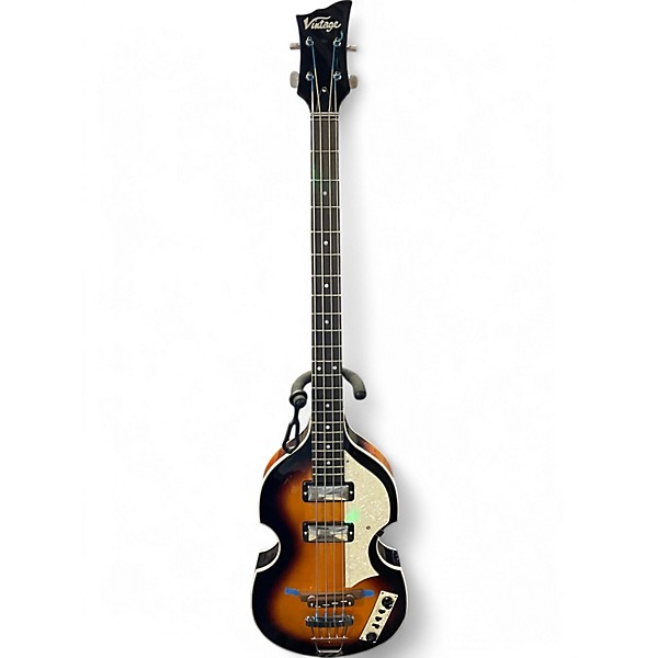 Used Vintage VVB4SB 2 Color Sunburst Electric Bass Guitar