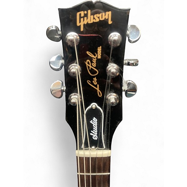 Used Gibson Les Paul Studio Trans Black Solid Body Electric Guitar