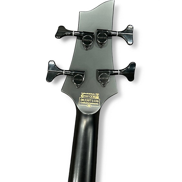 Used Schecter Guitar Research Stiletto Stealth-4  Black Electric Bass Guitar