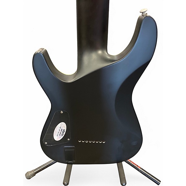 Used Schecter Guitar Research Damien Platinum 8 Satin Black Solid Body Electric Guitar