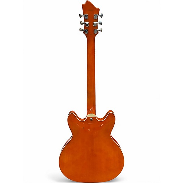 Used Hagstrom SUPER VIKING Orange Hollow Body Electric Guitar