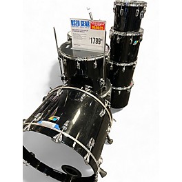 Used Ludwig 9 Piece Vistalite 9 PIECE Black Drum Kit