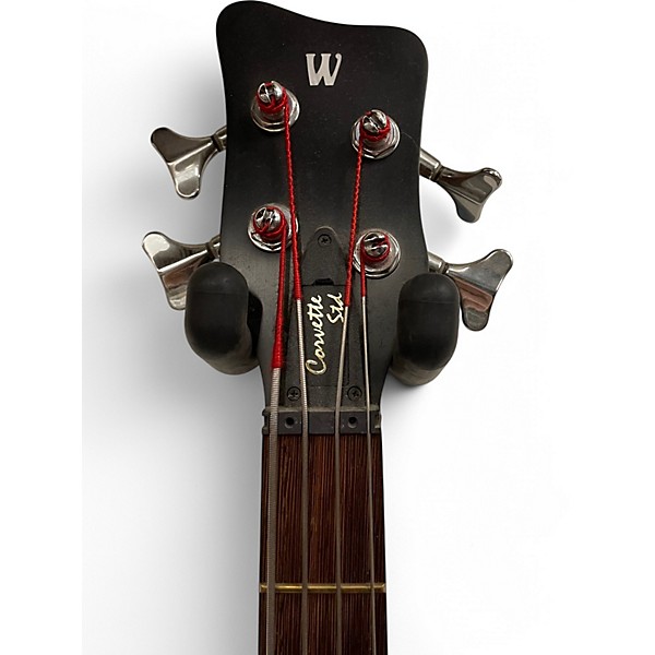 Used Warwick Pro Series Standard Corvette 4 String Natural Bubinga Electric Bass Guitar