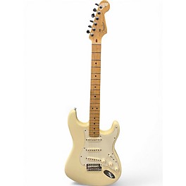 Used 2015 Fender American Standard Stratocaster Olympic White Solid Body Electric Guitar