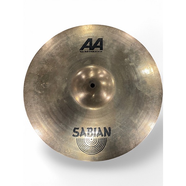 Used SABIAN AA RAW BELL CRASH  Metallic Gold Cymbal