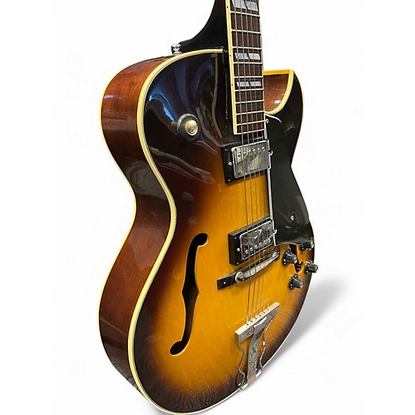 Vintage 1980s Aria Pro Ii EA650SB Vintage Sunburst Hollow Body Electric Guitar