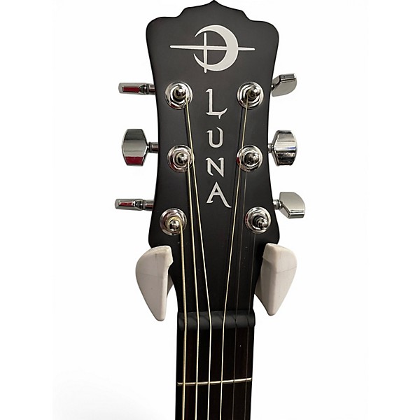 Used Luna Gypsy Tattoo Mahogany Satin Natural Acoustic Electric Guitar