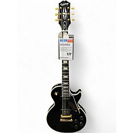 Used 2023 Epiphone Les Paul Custom P90 Black Solid Body Electric Guitar