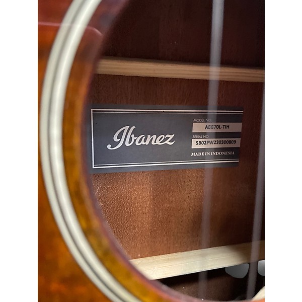 Used Ibanez AEGA70L 3 Color Sunburst Acoustic Electric Guitar
