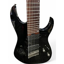 Used Ibanez RGMS8 Gloss Black Solid Body Electric Guitar