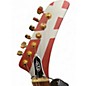 Used EVH Striped Series Shark Red with Black and White Stripes Solid Body Electric Guitar
