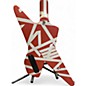 Used EVH Striped Series Shark Red with Black and White Stripes Solid Body Electric Guitar