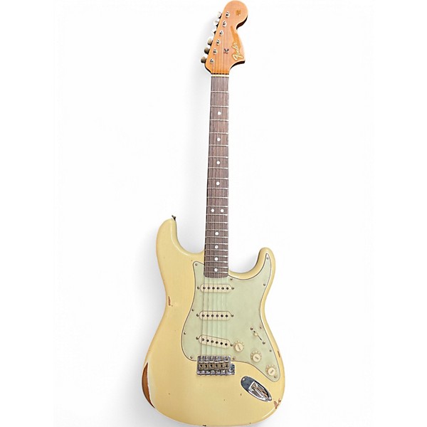 Used Fender CUSTON SHOP LTD RSTD BIGHEAD STRAT CREAM Solid Body Electric Guitar