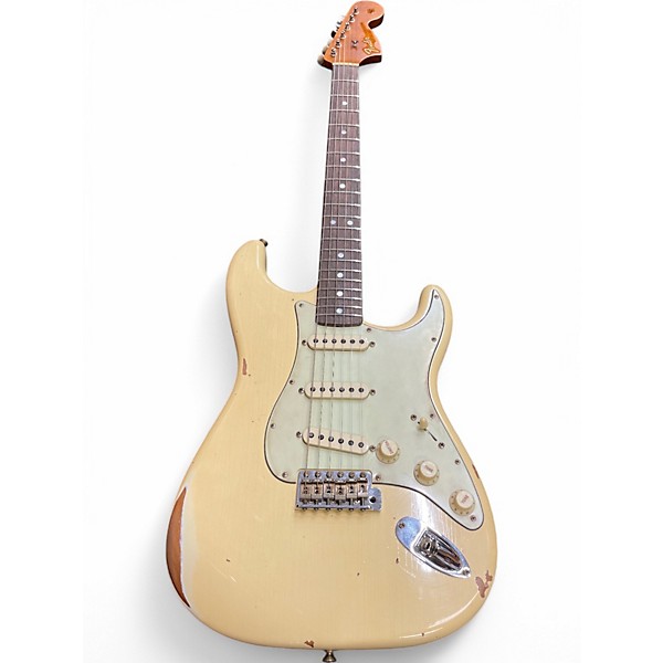 Used Fender CUSTON SHOP LTD RSTD BIGHEAD STRAT CREAM Solid Body Electric Guitar