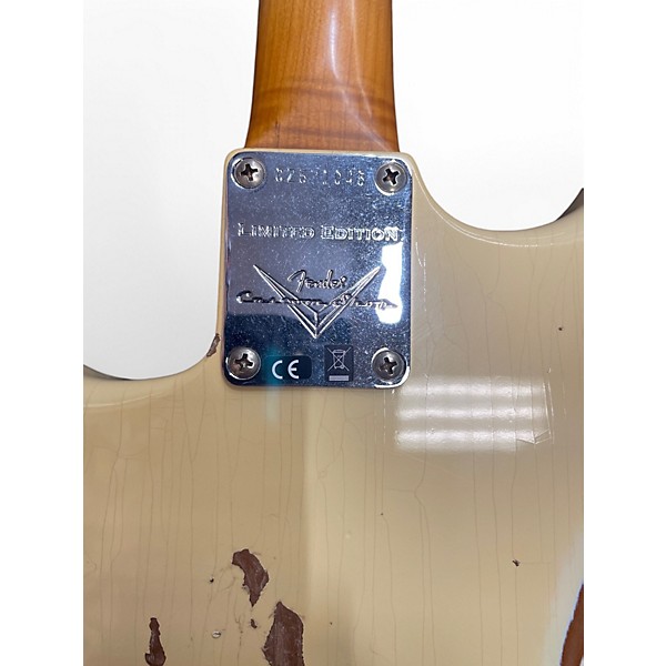 Used Fender CUSTON SHOP LTD RSTD BIGHEAD STRAT CREAM Solid Body Electric Guitar