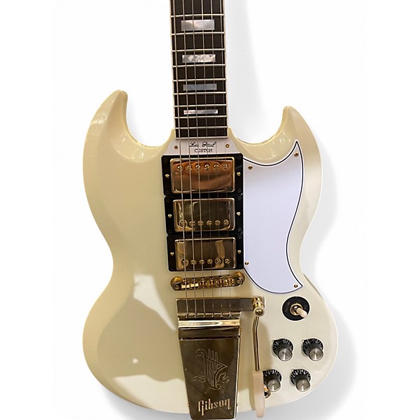 Used 2023 Gibson 1963 SG Custom Reissue  Classic White Solid Body Electric Guitar