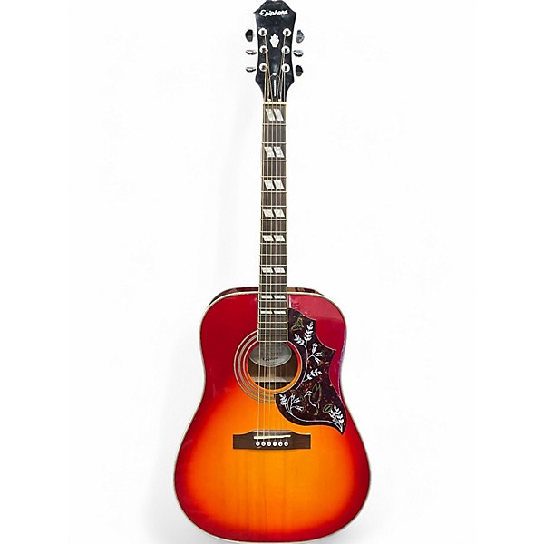 Used Epiphone Hummingbird Cherry Sunburst Acoustic Guitar