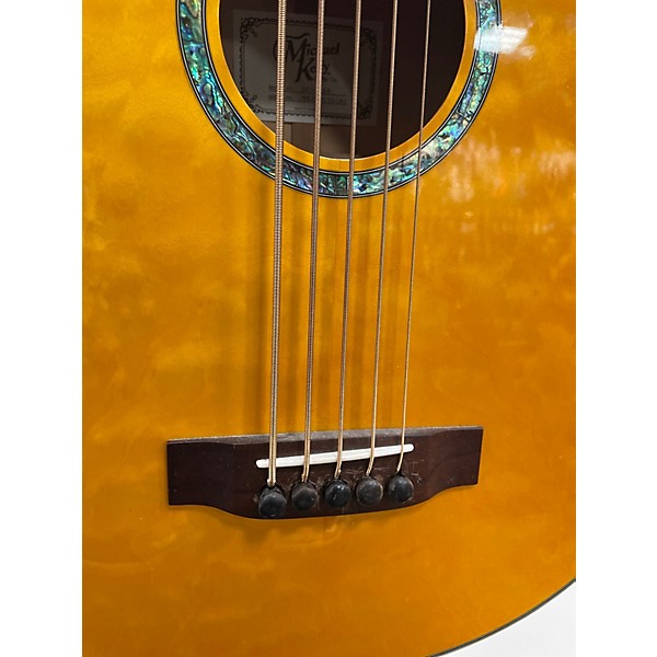 Used Michael Kelly MKDF5 5 String Dragonfly Acoustic Electric Amber Acoustic Bass Guitar