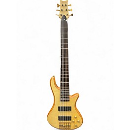 Used Schecter Guitar Research Stiletto Custom 6 String Natural Electric Bass Guitar
